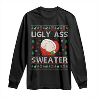 Funny Santa Christmas Long Sleeve Shirt Ugly Ass XMas Elephant Gift for Him