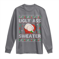 Funny Santa Christmas Long Sleeve Shirt Ugly Ass XMas Elephant Gift for Him