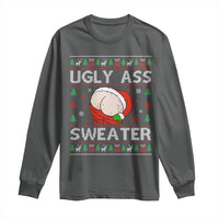 Funny Santa Christmas Long Sleeve Shirt Ugly Ass XMas Elephant Gift for Him