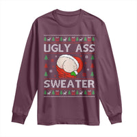 Funny Santa Christmas Long Sleeve Shirt Ugly Ass XMas Elephant Gift for Him