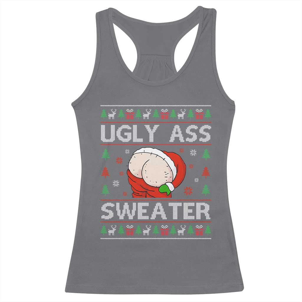 Funny Santa Christmas Racerback Tank Top Ugly Ass XMas Elephant Gift for Him