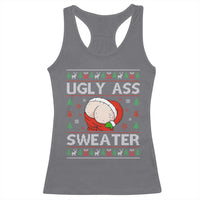 Funny Santa Christmas Racerback Tank Top Ugly Ass XMas Elephant Gift for Him