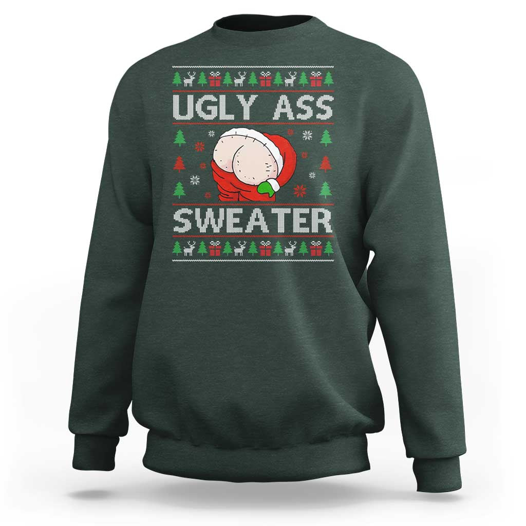 Funny Santa Christmas Sweatshirt Ugly Ass XMas Elephant Gift for Him - Wonder Print Shop