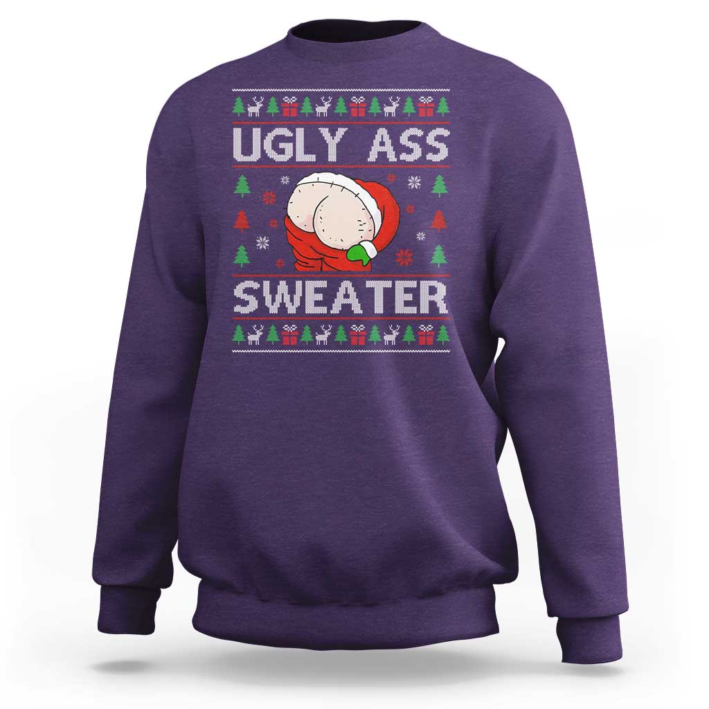 Funny Santa Christmas Sweatshirt Ugly Ass XMas Elephant Gift for Him - Wonder Print Shop