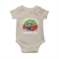 Raccoon Christmas Baby Onesie Sorry Santa I've Been Feral Retro Xmas Tree