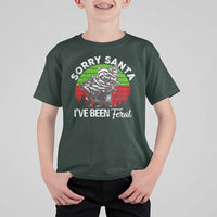 Raccoon Christmas T Shirt For Kid Sorry Santa I've Been Feral Retro Xmas Tree - Wonder Print Shop