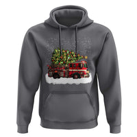 Fire Truck Christmas Hoodie Fireman Xmas Firefighter - Wonder Print Shop