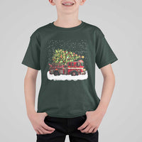 Fire Truck Christmas T Shirt For Kid Fireman Xmas Firefighter - Wonder Print Shop