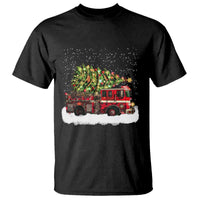 Fire Truck Christmas T Shirt Fireman Xmas Firefighter - Wonder Print Shop