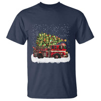 Fire Truck Christmas T Shirt Fireman Xmas Firefighter - Wonder Print Shop