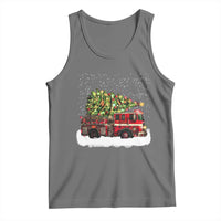 Fire Truck Christmas Tank Top Fireman Xmas Firefighter - Wonder Print Shop