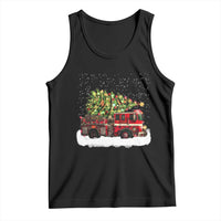 Fire Truck Christmas Tank Top Fireman Xmas Firefighter - Wonder Print Shop