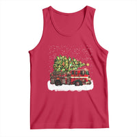 Fire Truck Christmas Tank Top Fireman Xmas Firefighter - Wonder Print Shop