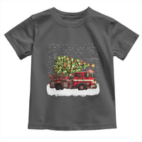 Fire Truck Christmas Toddler T Shirt Fireman Xmas Firefighter - Wonder Print Shop