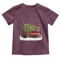 Fire Truck Christmas Toddler T Shirt Fireman Xmas Firefighter - Wonder Print Shop