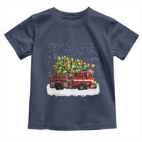 Fire Truck Christmas Toddler T Shirt Fireman Xmas Firefighter - Wonder Print Shop