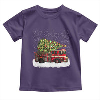 Fire Truck Christmas Toddler T Shirt Fireman Xmas Firefighter - Wonder Print Shop