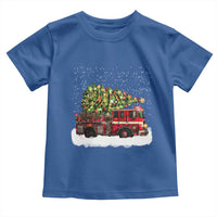 Fire Truck Christmas Toddler T Shirt Fireman Xmas Firefighter - Wonder Print Shop