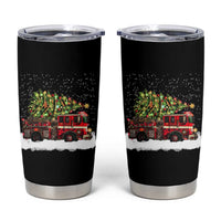 Fire Truck Christmas Tumbler Cup Fireman Xmas Firefighter - Wonder Print Shop