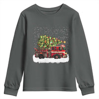 Fire Truck Christmas Youth Sweatshirt Fireman Xmas Firefighter - Wonder Print Shop