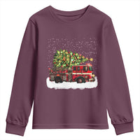 Fire Truck Christmas Youth Sweatshirt Fireman Xmas Firefighter - Wonder Print Shop