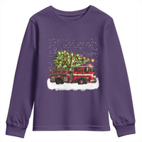 Fire Truck Christmas Youth Sweatshirt Fireman Xmas Firefighter - Wonder Print Shop