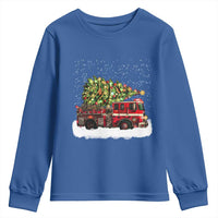 Fire Truck Christmas Youth Sweatshirt Fireman Xmas Firefighter - Wonder Print Shop
