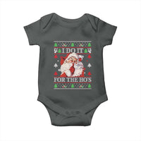 Funny Christmas Santa Baby Onesie Vintage Santa I Do It For The Ho's Ugly Christmas