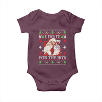 Funny Christmas Santa Baby Onesie Vintage Santa I Do It For The Ho's Ugly Christmas
