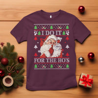 Funny Christmas Santa T Shirt Vintage Santa I Do It For The Ho's Ugly Christmas - Wonder Print Shop