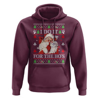 Funny Christmas Santa Hoodie Vintage Santa I Do It For The Ho's Ugly Christmas
