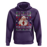 Funny Christmas Santa Hoodie Vintage Santa I Do It For The Ho's Ugly Christmas
