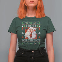 Funny Christmas Santa T Shirt For Women Vintage Santa I Do It For The Ho's Ugly Christmas - Wonder Print Shop