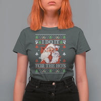 Funny Christmas Santa T Shirt For Women Vintage Santa I Do It For The Ho's Ugly Christmas - Wonder Print Shop