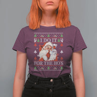Funny Christmas Santa T Shirt For Women Vintage Santa I Do It For The Ho's Ugly Christmas - Wonder Print Shop