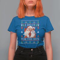 Funny Christmas Santa T Shirt For Women Vintage Santa I Do It For The Ho's Ugly Christmas - Wonder Print Shop