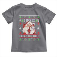 Funny Christmas Santa Toddler T Shirt Vintage Santa I Do It For The Ho's Ugly Christmas