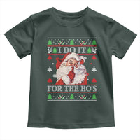 Funny Christmas Santa Toddler T Shirt Vintage Santa I Do It For The Ho's Ugly Christmas