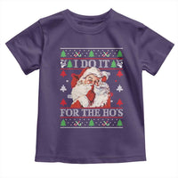 Funny Christmas Santa Toddler T Shirt Vintage Santa I Do It For The Ho's Ugly Christmas