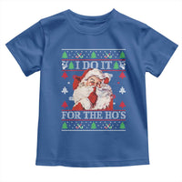 Funny Christmas Santa Toddler T Shirt Vintage Santa I Do It For The Ho's Ugly Christmas