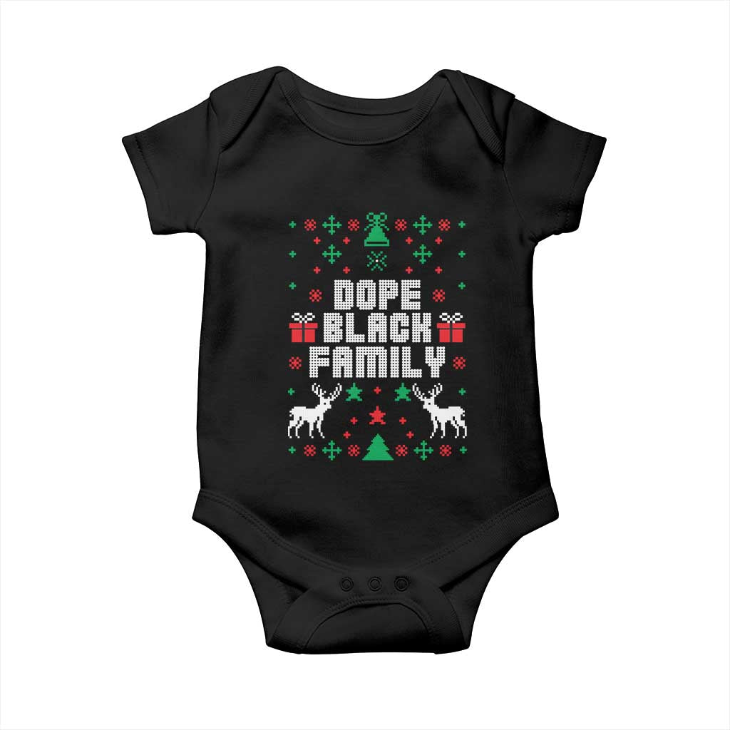 African American Family Christmas Baby Onesie Dope Black Family Matching Ugly Christmas