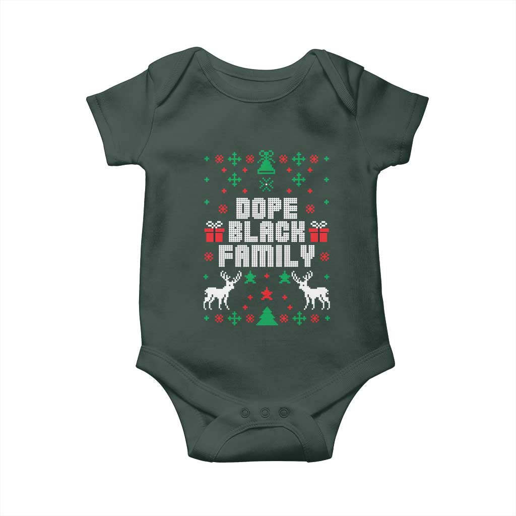 African American Family Christmas Baby Onesie Dope Black Family Matching Ugly Christmas