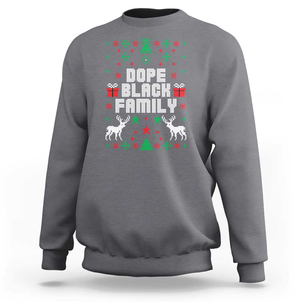 African American Family Christmas Sweatshirt Dope Black Family Matching Ugly Christmas - Wonder Print Shop