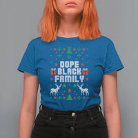 African American Family Christmas T Shirt For Women Dope Black Family Matching Ugly Christmas - Wonder Print Shop