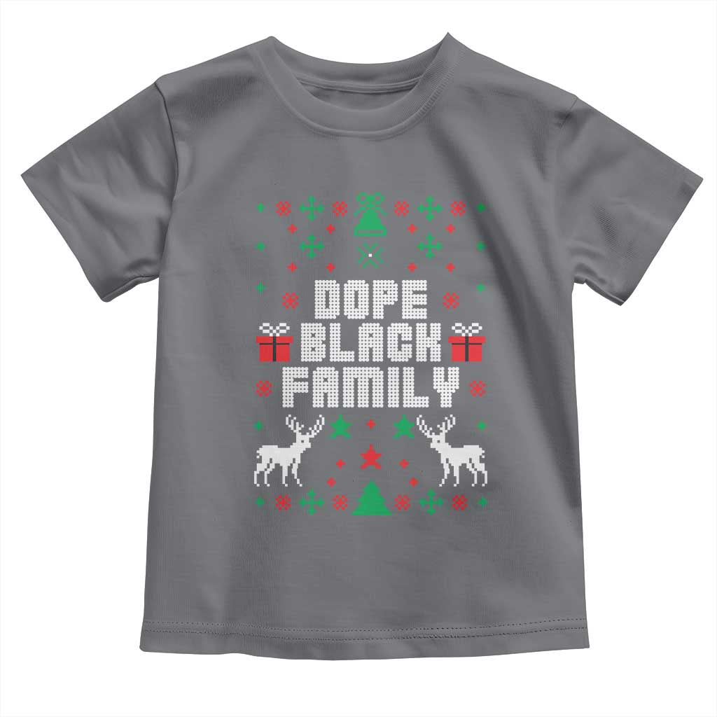 African American Family Christmas Toddler T Shirt Dope Black Family Matching Ugly Christmas