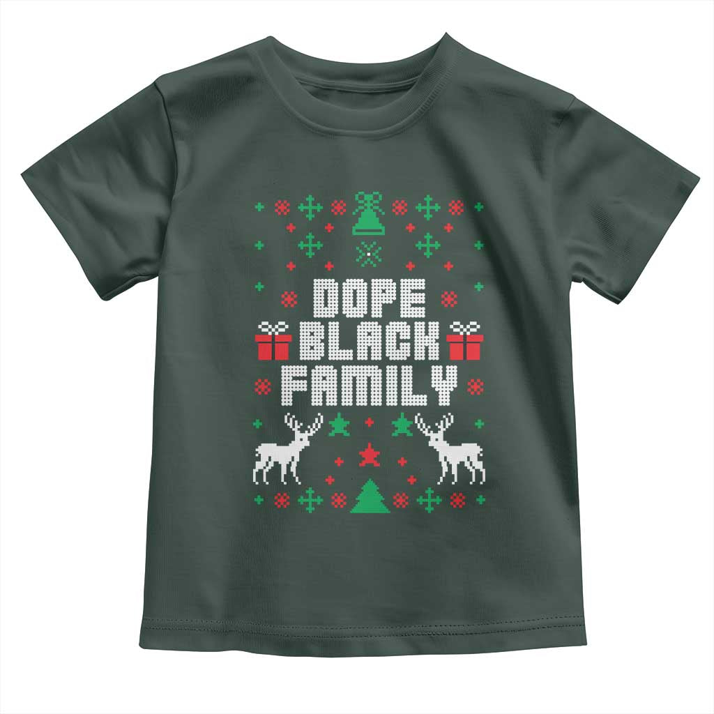 African American Family Christmas Toddler T Shirt Dope Black Family Matching Ugly Christmas