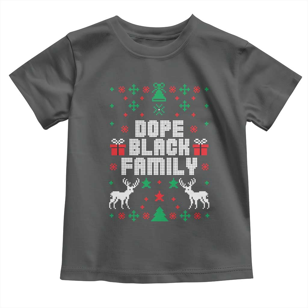 African American Family Christmas Toddler T Shirt Dope Black Family Matching Ugly Christmas