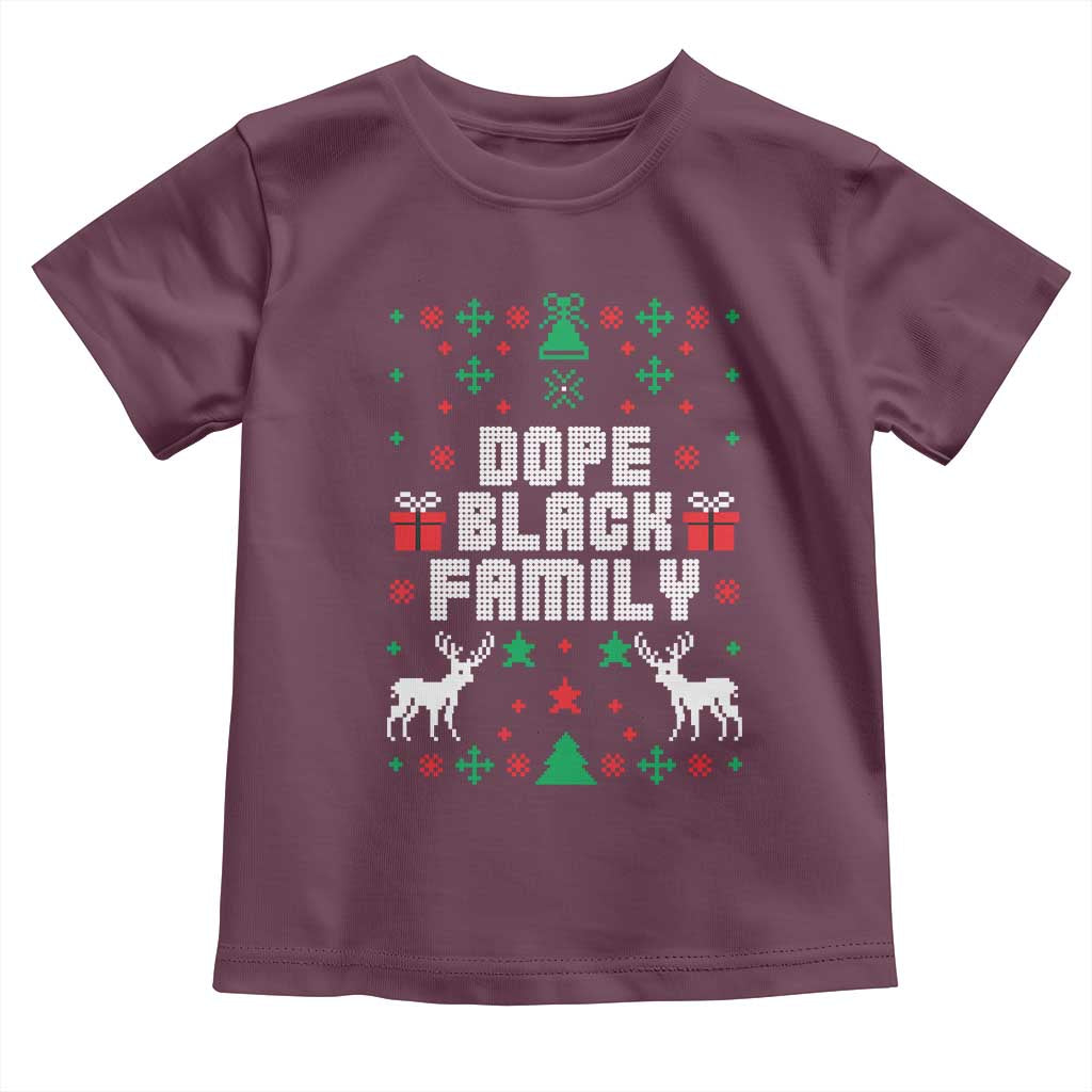 African American Family Christmas Toddler T Shirt Dope Black Family Matching Ugly Christmas