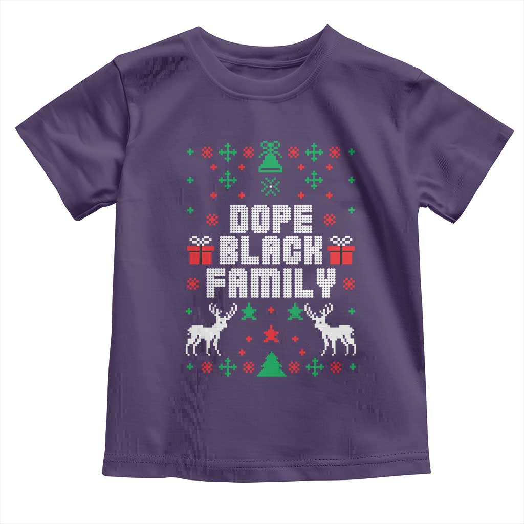 African American Family Christmas Toddler T Shirt Dope Black Family Matching Ugly Christmas
