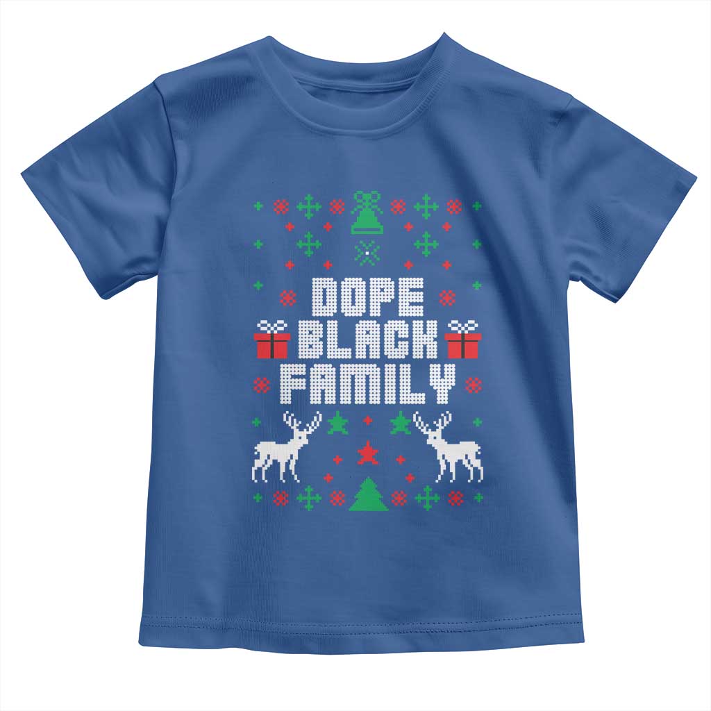African American Family Christmas Toddler T Shirt Dope Black Family Matching Ugly Christmas